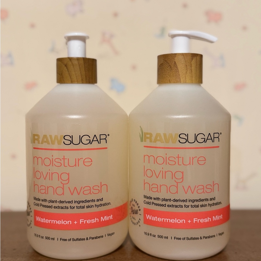 2* Raw Sugar Moisture Loving Hand Wash - Watermelon & Fresh Mint